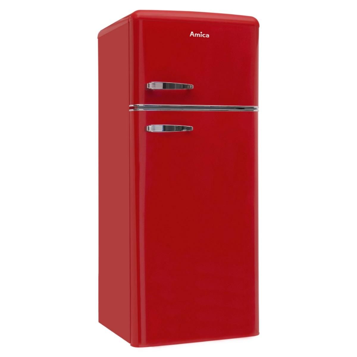Amica Réfrigérateur combiné 55cm 246l statique rouge - AR7252R