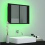 Voir la diapositive 5 : VIDAXL Armoire a miroir de salle de bain LED Noir 60x12x45 Acrylique