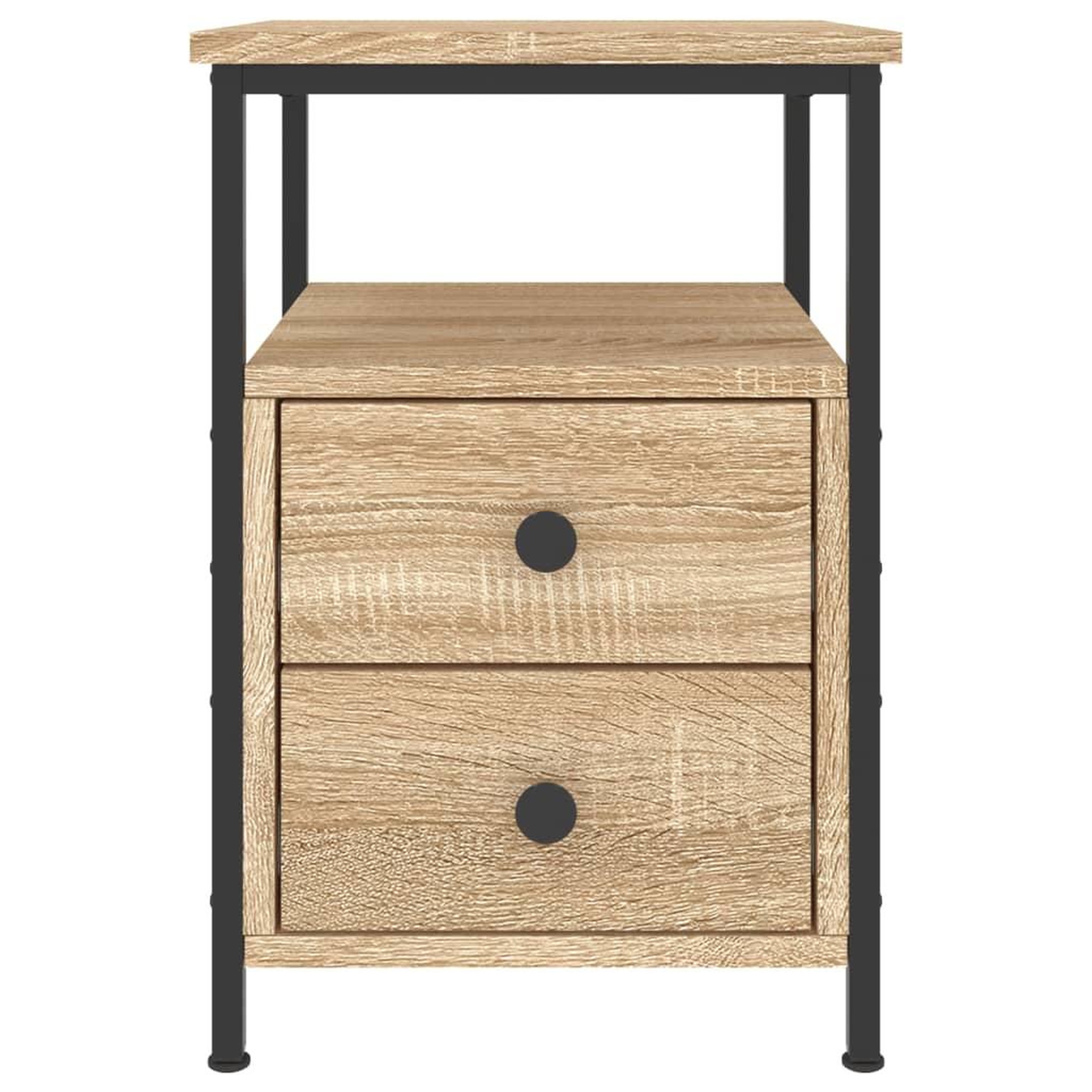 Voir la diapositive 5 : VIDAXL Table de chevet chene sonoma 34x35,5x50 cm bois d'ingenierie