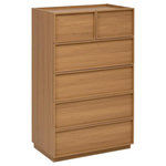 FIVE Commode 6 Tiroirs  Framy  127cm Marron