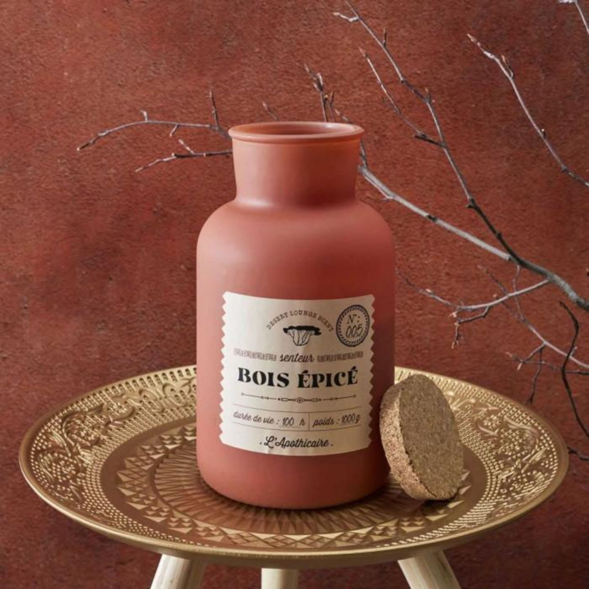 Paris Prix Bougie Parfumée Déco  Desert  1000g Bois Épicé