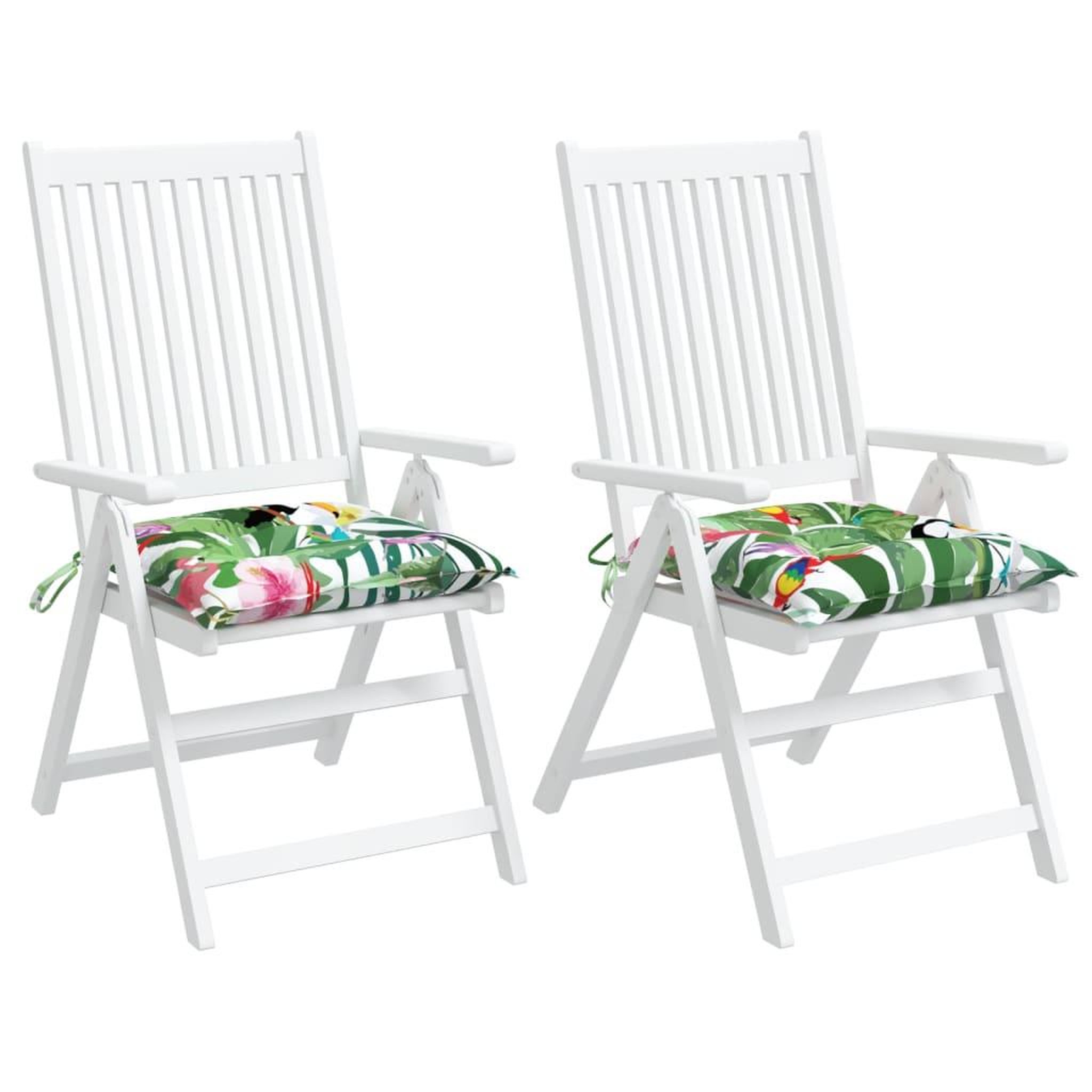 Voir la diapositive 4 : VIDAXL Coussins de chaise lot de 2 multicolore 50x50x7 cm tissu oxford