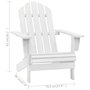 Voir la diapositive 6 : VIDAXL Chaise de jardin bois blanc