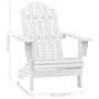 Voir la diapositive 6 : VIDAXL Chaise de jardin bois blanc
