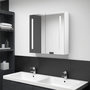 Voir la diapositive 1 : VIDAXL Armoire de salle de bain à miroir LED Blanc brillant 62x14x60cm