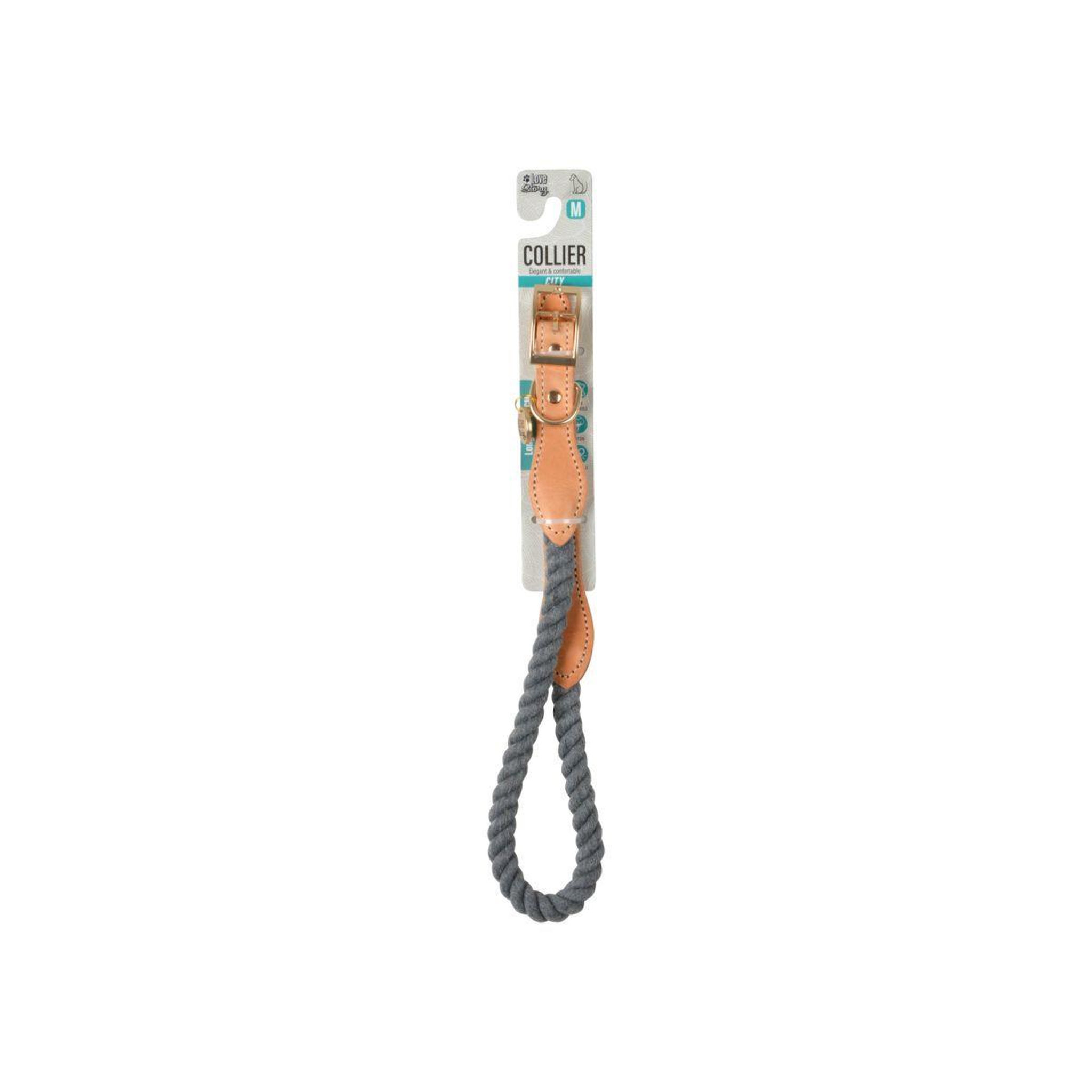 Voir la diapositive 4 : LOVE STORY Collier pour chien réglable  city  62cm anthracite