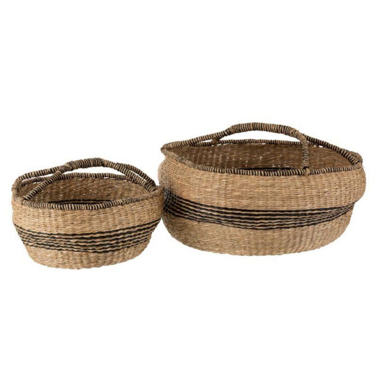Paris Prix Lot de 2 Paniers Ronds  Zostère  60cm Naturel
