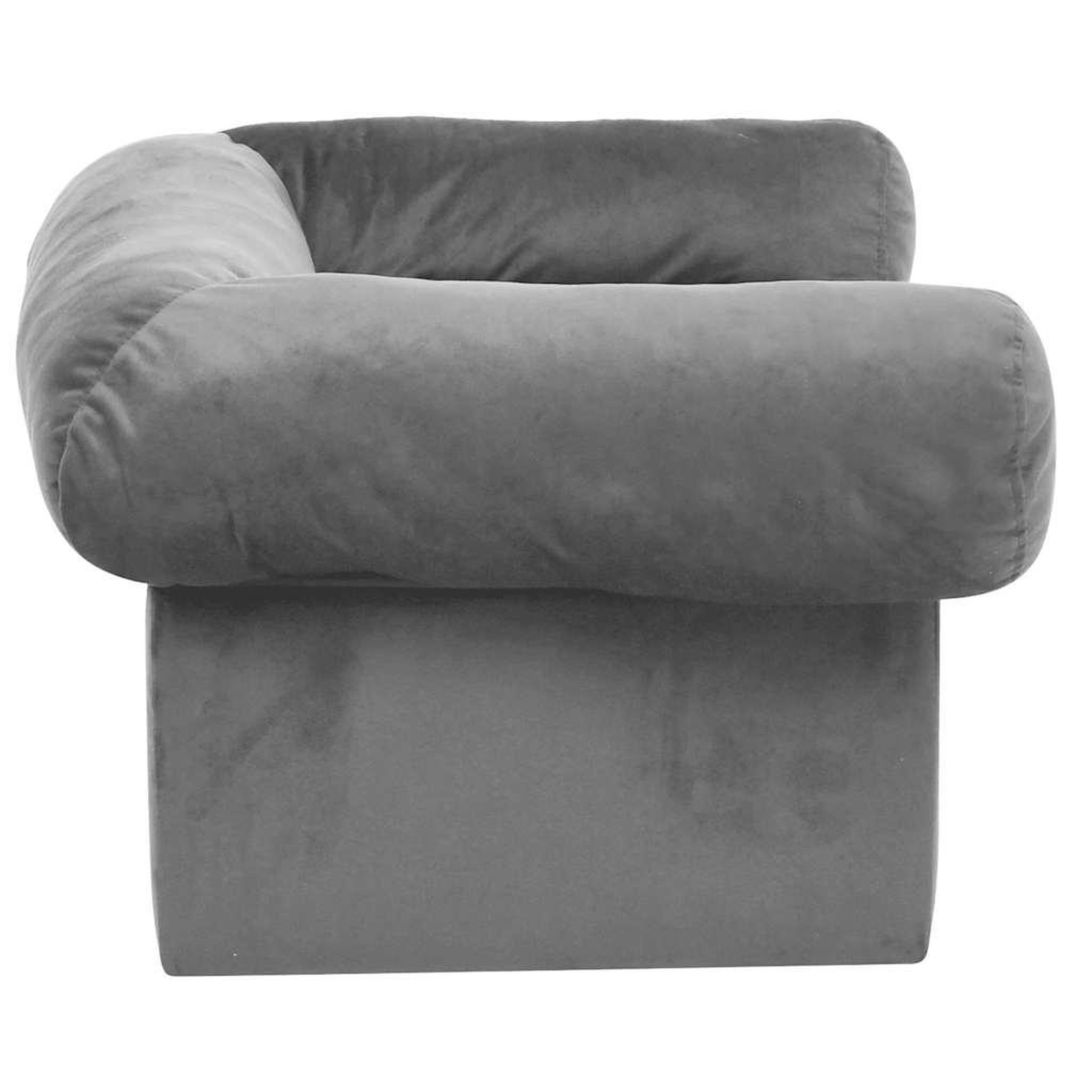 Voir la diapositive 5 : VIDAXL Canape pour chien avec tiroir Gris 75x50x38 cm Peluche