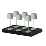 Lumisky 6 mini lampes avec plateau de chargement KELLY MINI Vert Aluminium H22cm