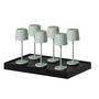Voir la diapositive 1 : Lumisky 6 mini lampes avec plateau de chargement KELLY MINI Vert Aluminium H22cm