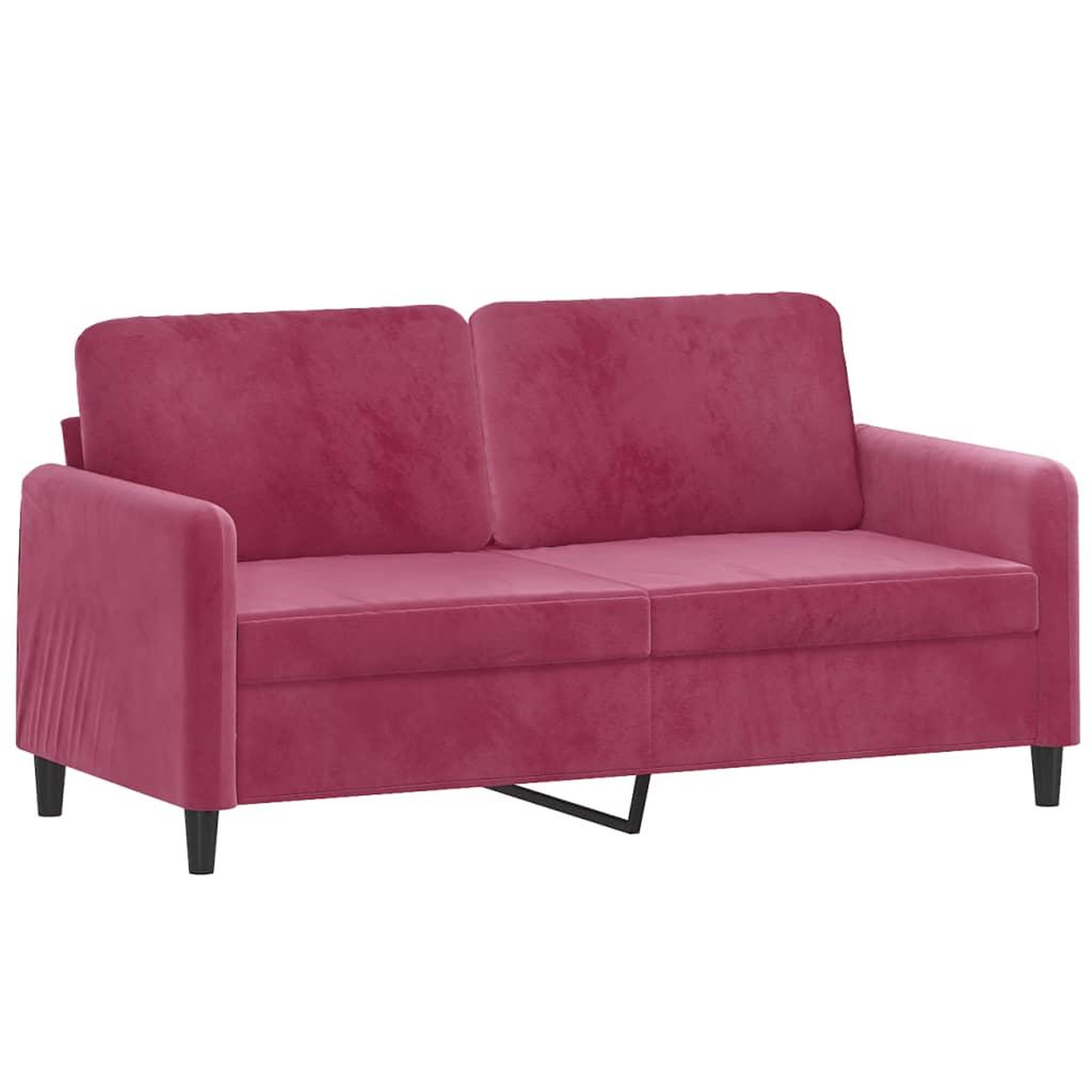 Voir la diapositive 4 : VIDAXL Ensemble de canapes 2 pcs avec coussins rouge bordeaux velours
