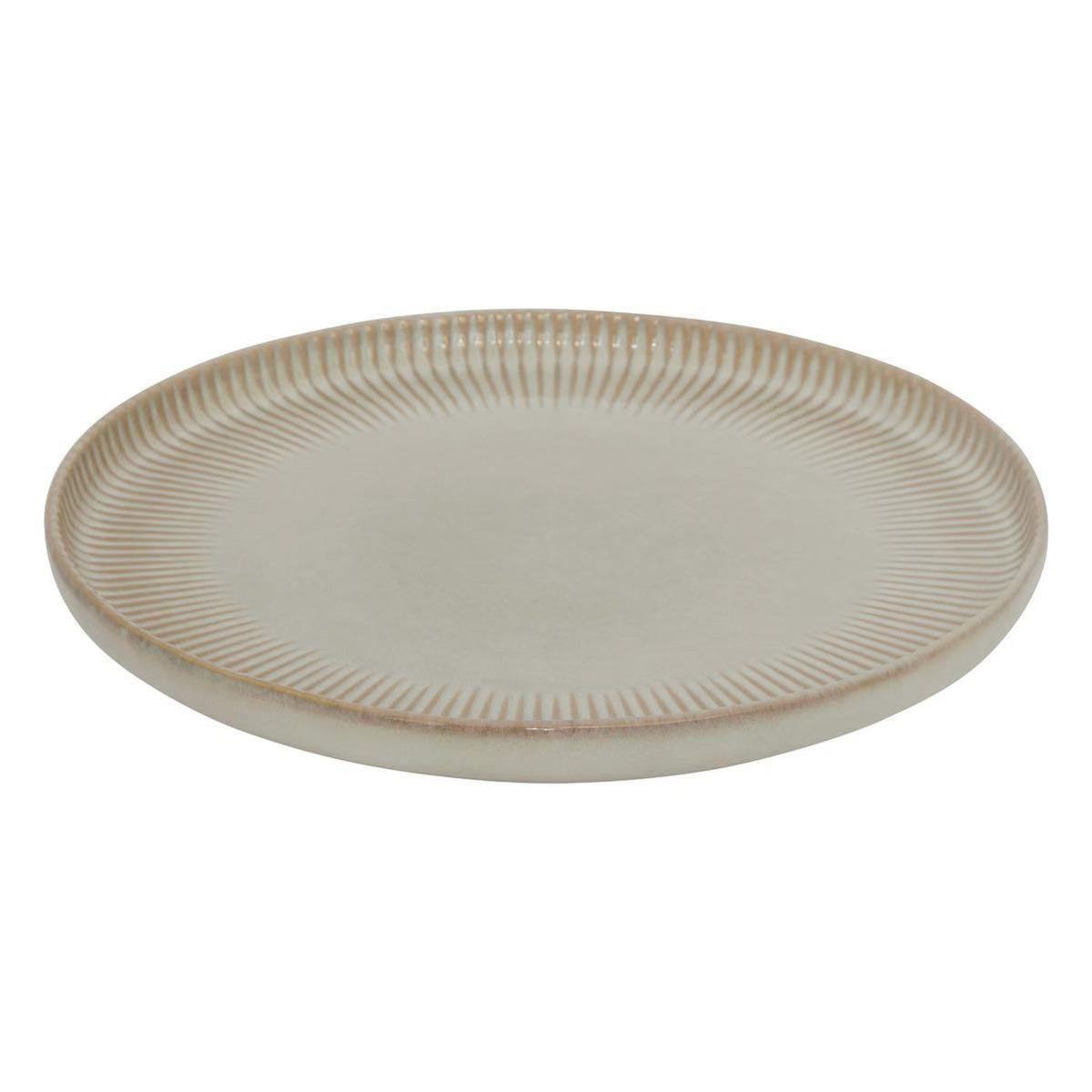 SECRET DE GOURMET Lot de 6 Assiettes Plates  Chloe  27cm Beige