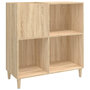 Voir la diapositive 2 : VIDAXL Armoire a disques chene sonoma 84,5x38x89 cm bois d'ingenierie