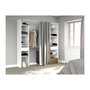 Voir la diapositive 3 : EKIPA EKIPA Dressing avec rideau - Blanc - L 198 x P 40 x H 203 cm - ARTIC