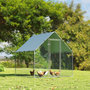 Voir la diapositive 2 : PAWHUT Enclos poulailler extérieur 4 m² bâche Oxford 420D anti-UV argent