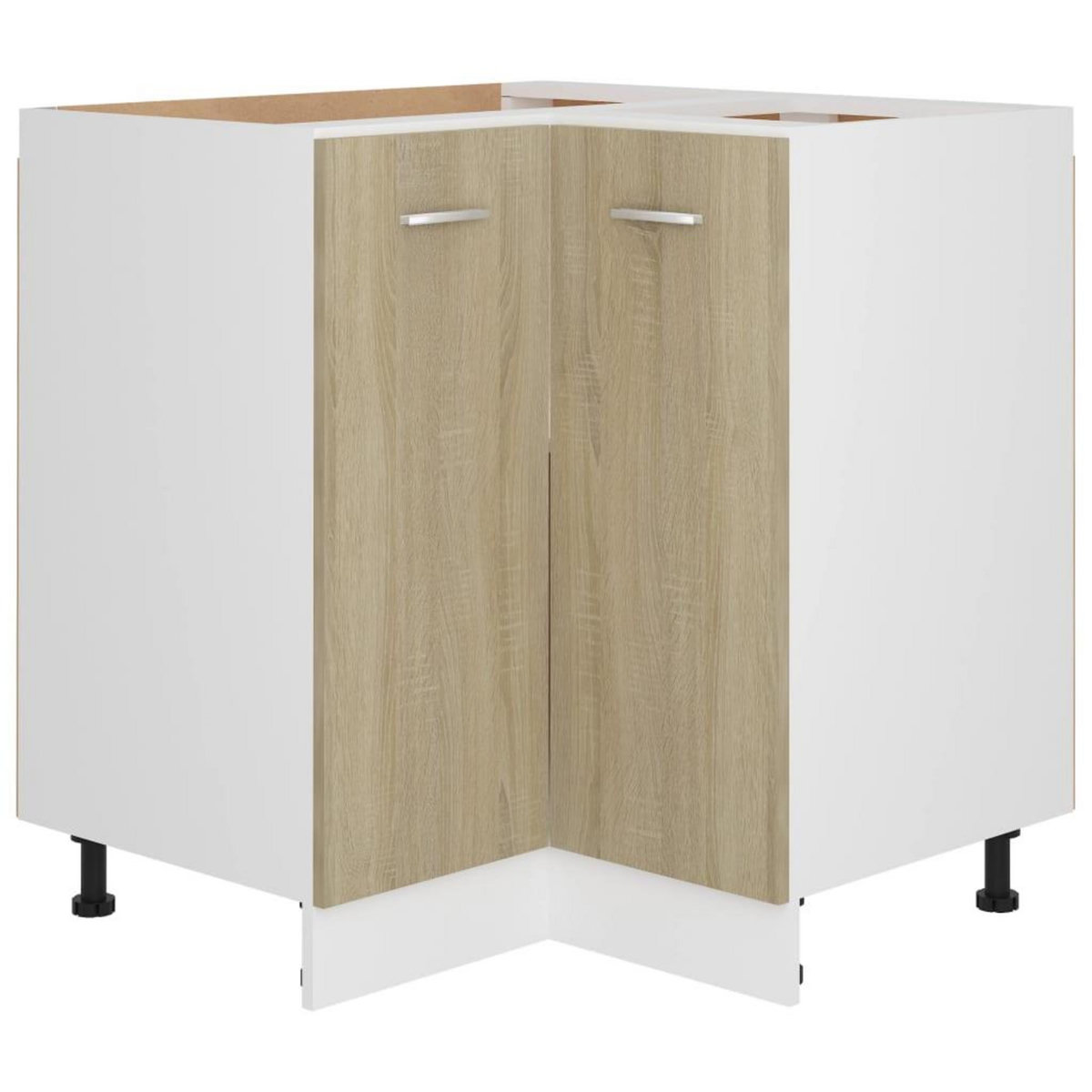 VIDAXL Armoire de plancher d'angle chene sonoma 75,5x75,5x81,5 cm bois
