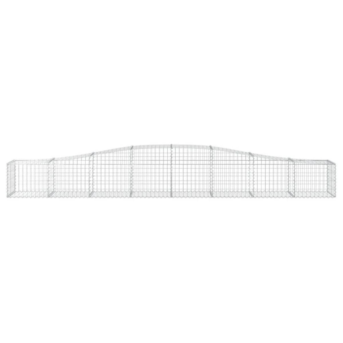 VIDAXL Paniers a gabions arques 20 pcs 400x50x40/60 cm Fer galvanise