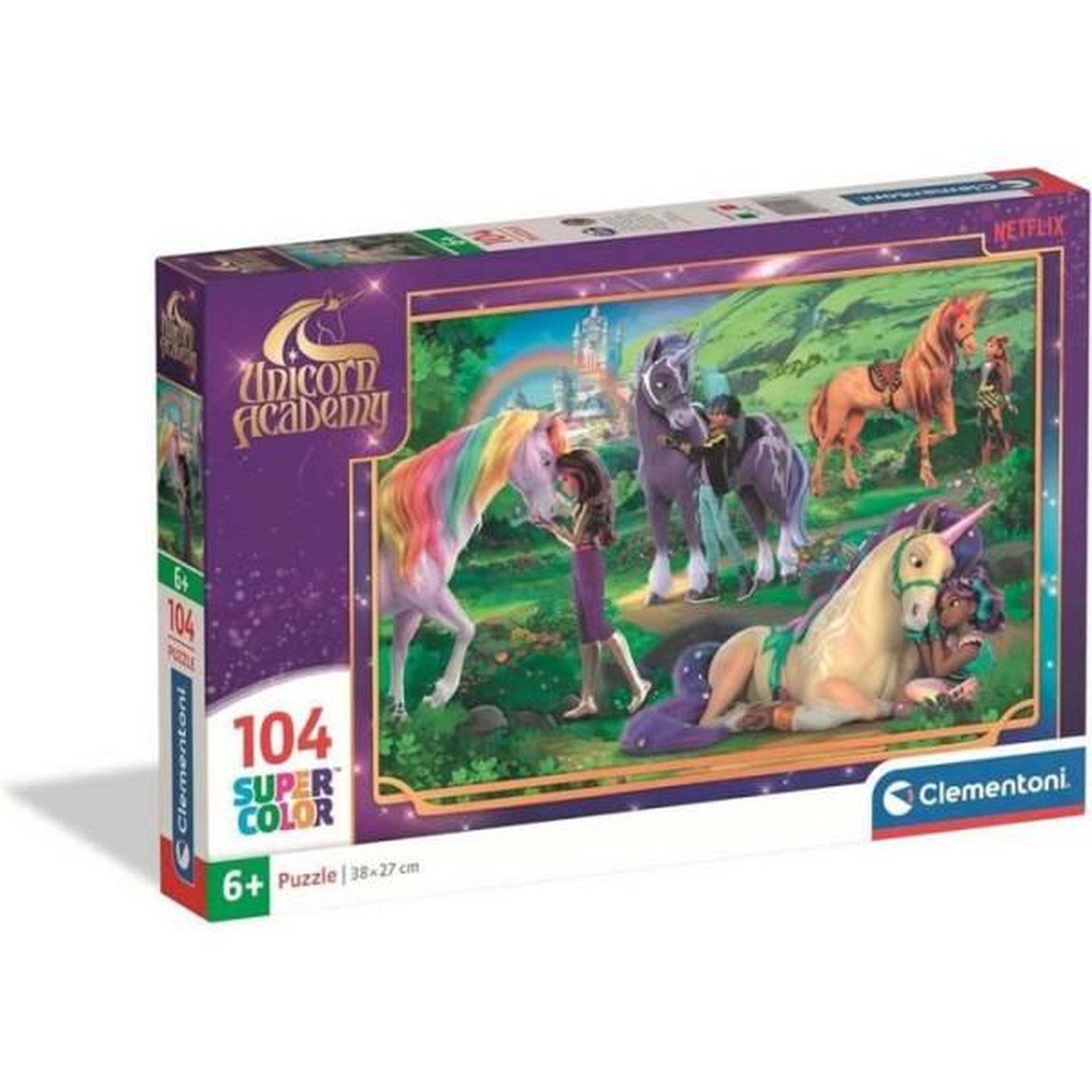 Voir la diapositive 3 : CLEMENTONI Puzzle 104 pièces Unicorn Academy – Licorne – Enfants dès 6 ans – CLEMENTONI