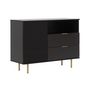 Voir la diapositive 4 : BEST MOBILIER Monica - buffet - noir - 107 cm