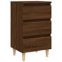 Voir la diapositive 5 : VIDAXL Tables de chevet pieds en bois 2 pcs Chene marron 40x35x69 cm
