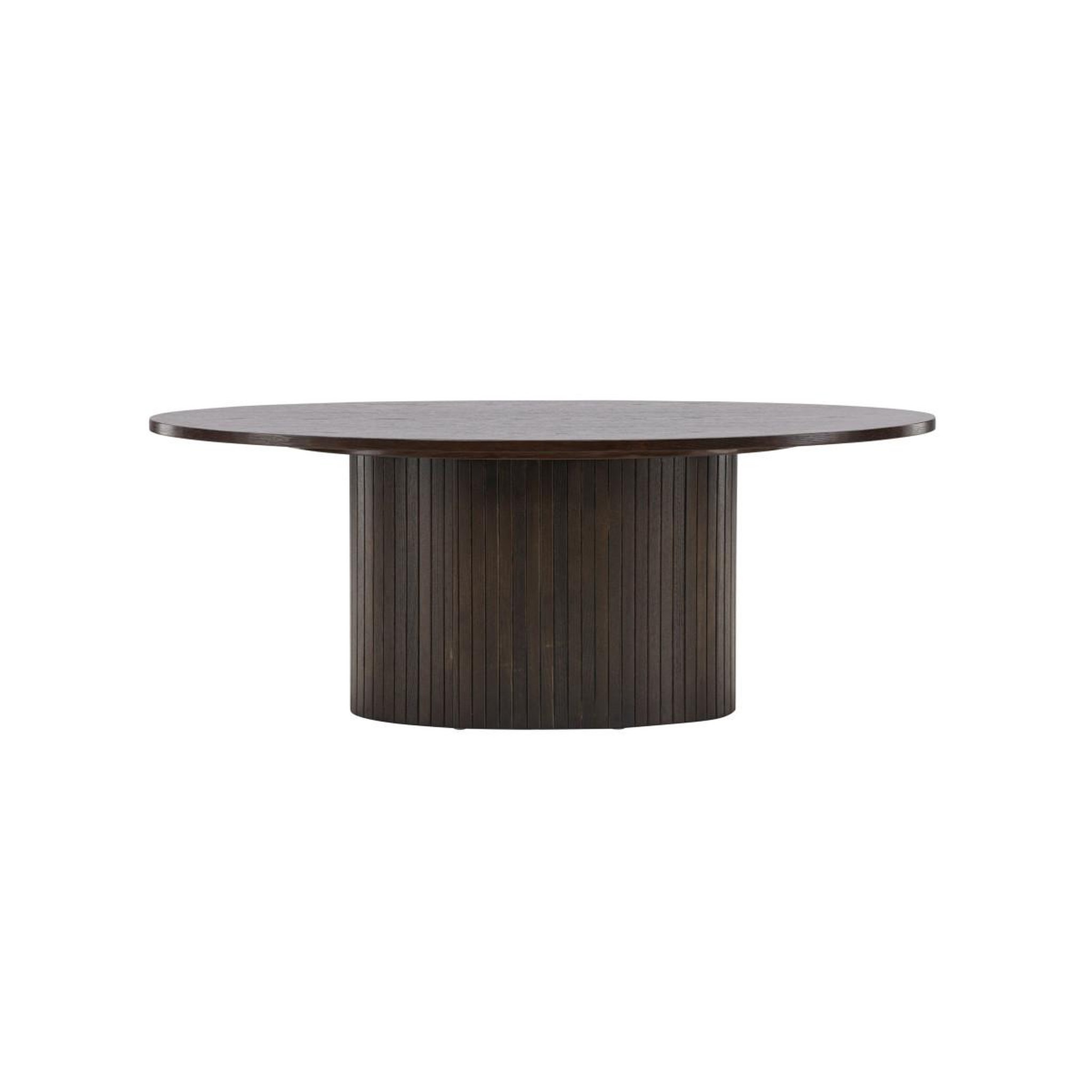 Voir la diapositive 4 : Paris Prix Table basse design nervuré  bianca  120cm marron