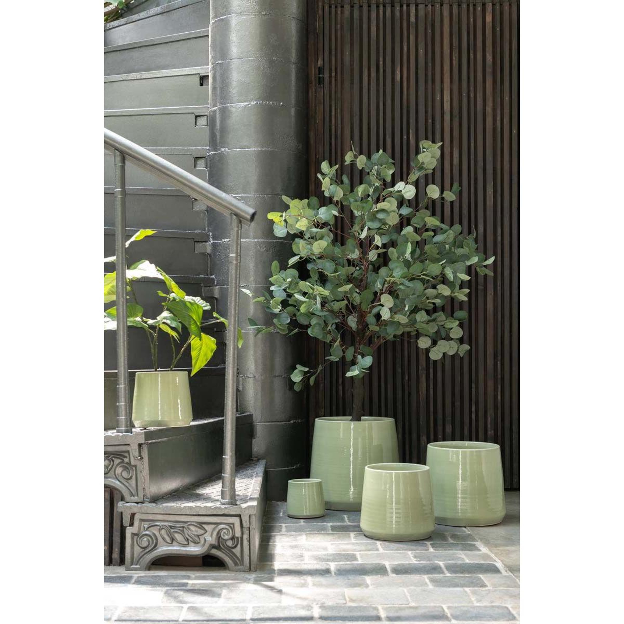 Voir la diapositive 2 : J-LINE Cache-Pot Design  Splenda  24cm Vert