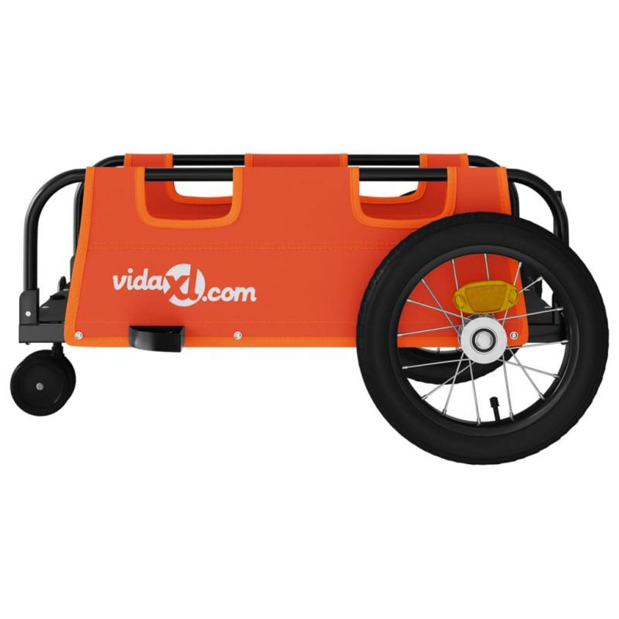 Voir la diapositive 6 : VIDAXL Remorque de vélo orange tissu oxford et fer