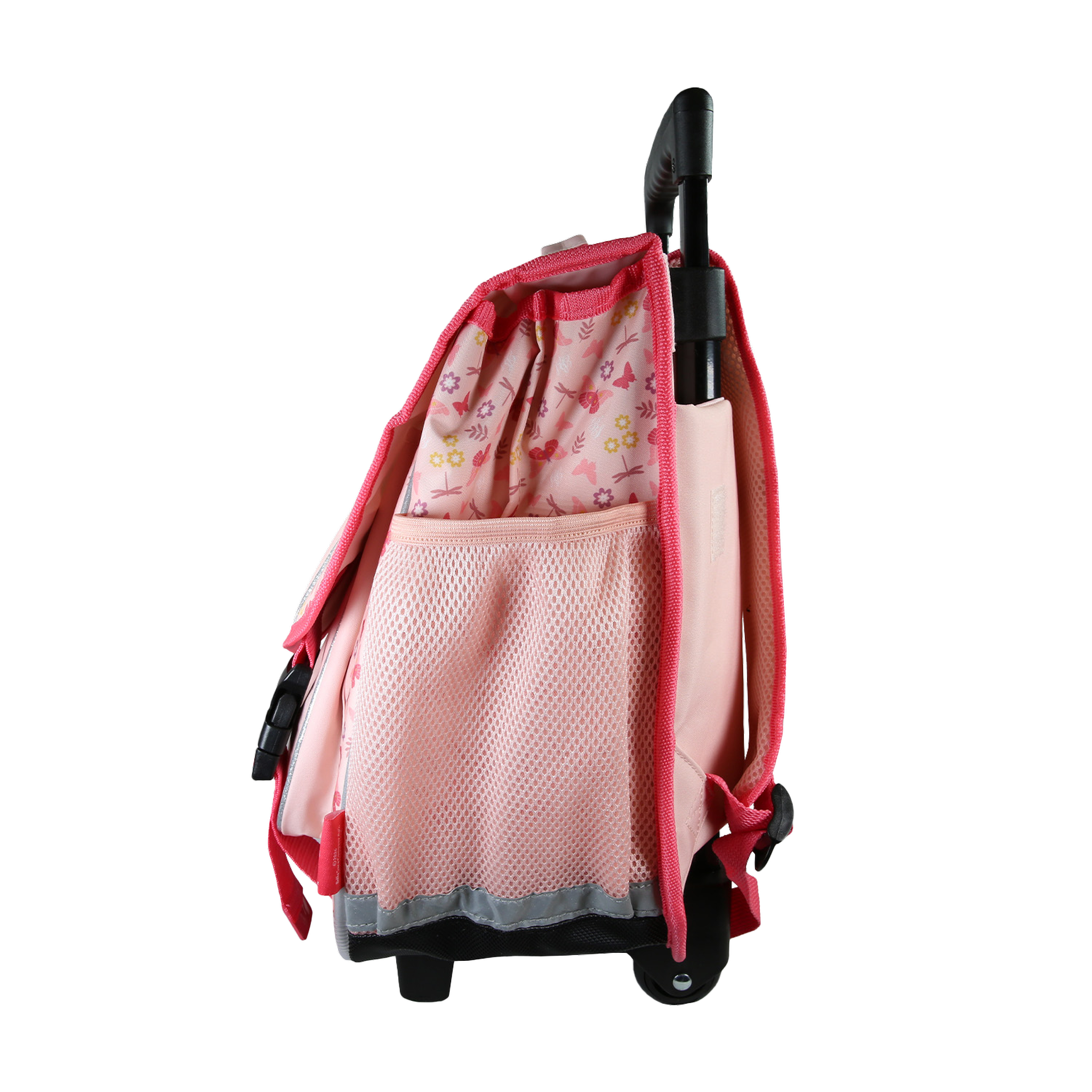 Voir la diapositive 3 : Bagtrotter Bella Sarra - Cartable à roulettes 38 cm enfant - Fille - Rose - 2 compartiment