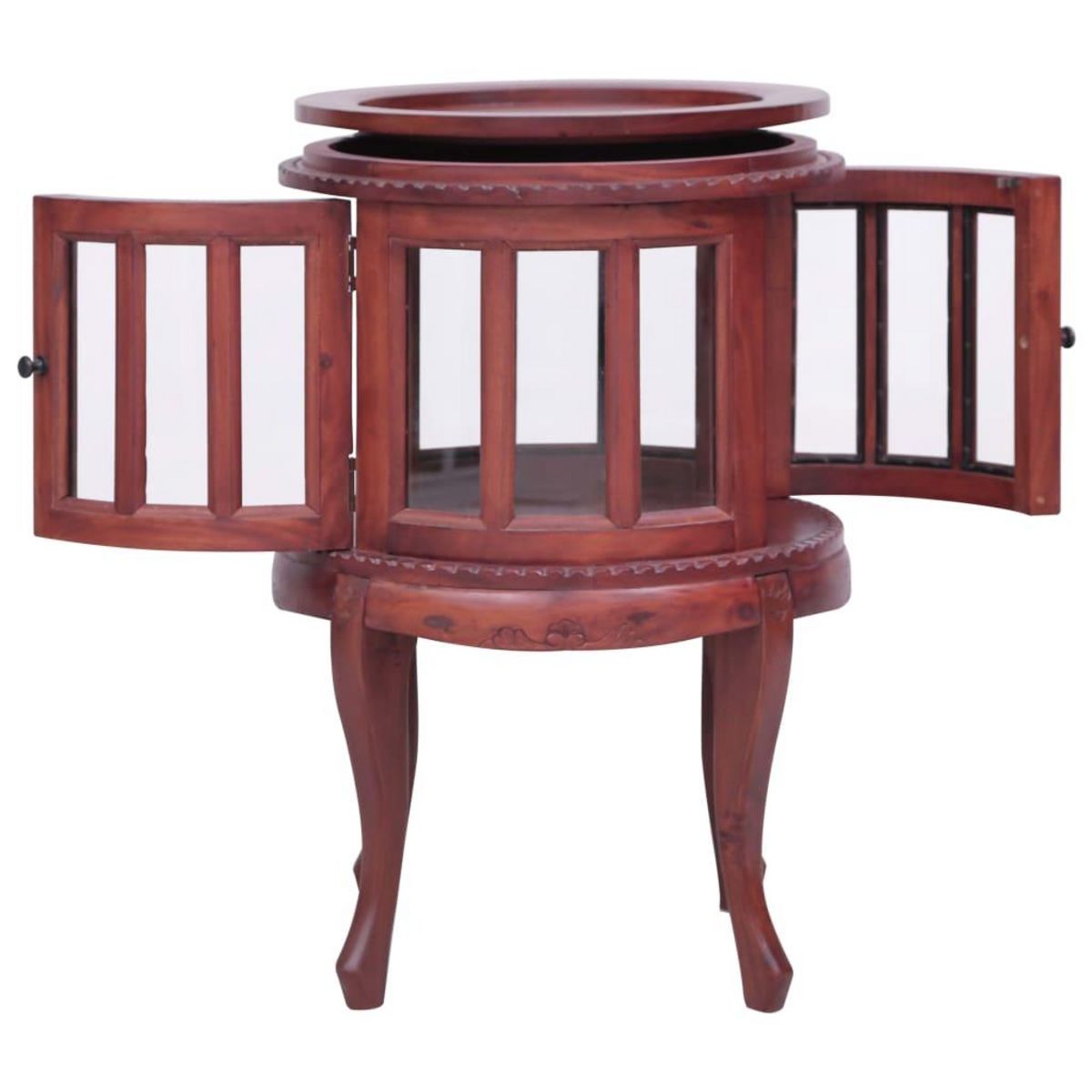 VIDAXL Armoire de vitrine Marron 50x50x76 cm Bois d'acajou massif