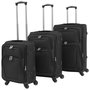 Voir la diapositive 1 : VIDAXL Ensemble de valises souples 3 pcs Noir