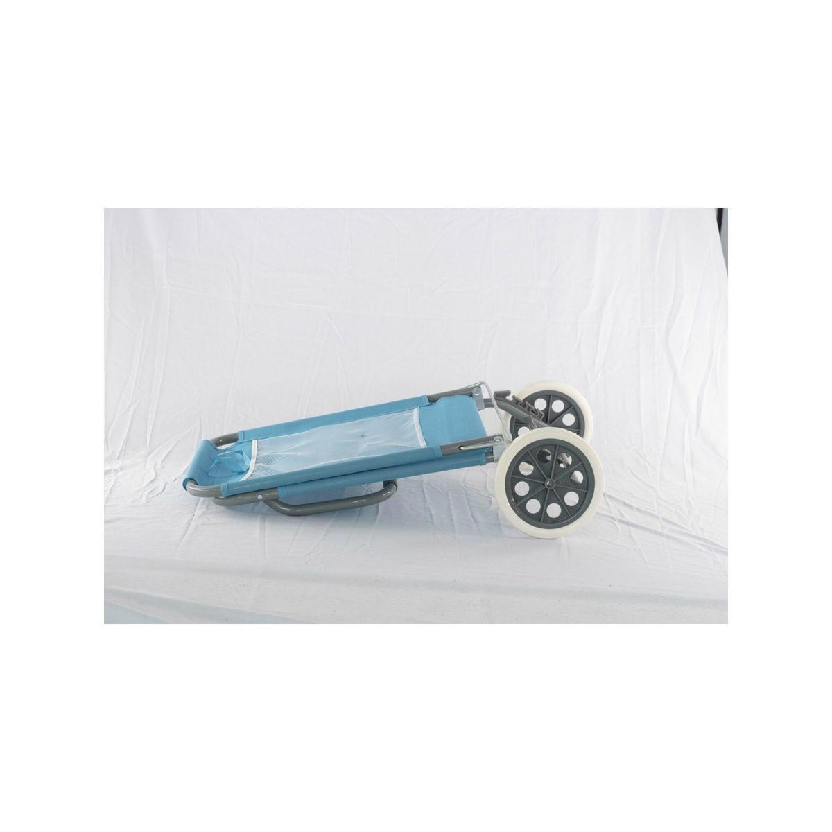 O'Beach Chaise de plage pliable - O'Beach - Avec roulettes - Dimensions : 124 x 64 x 82 cm