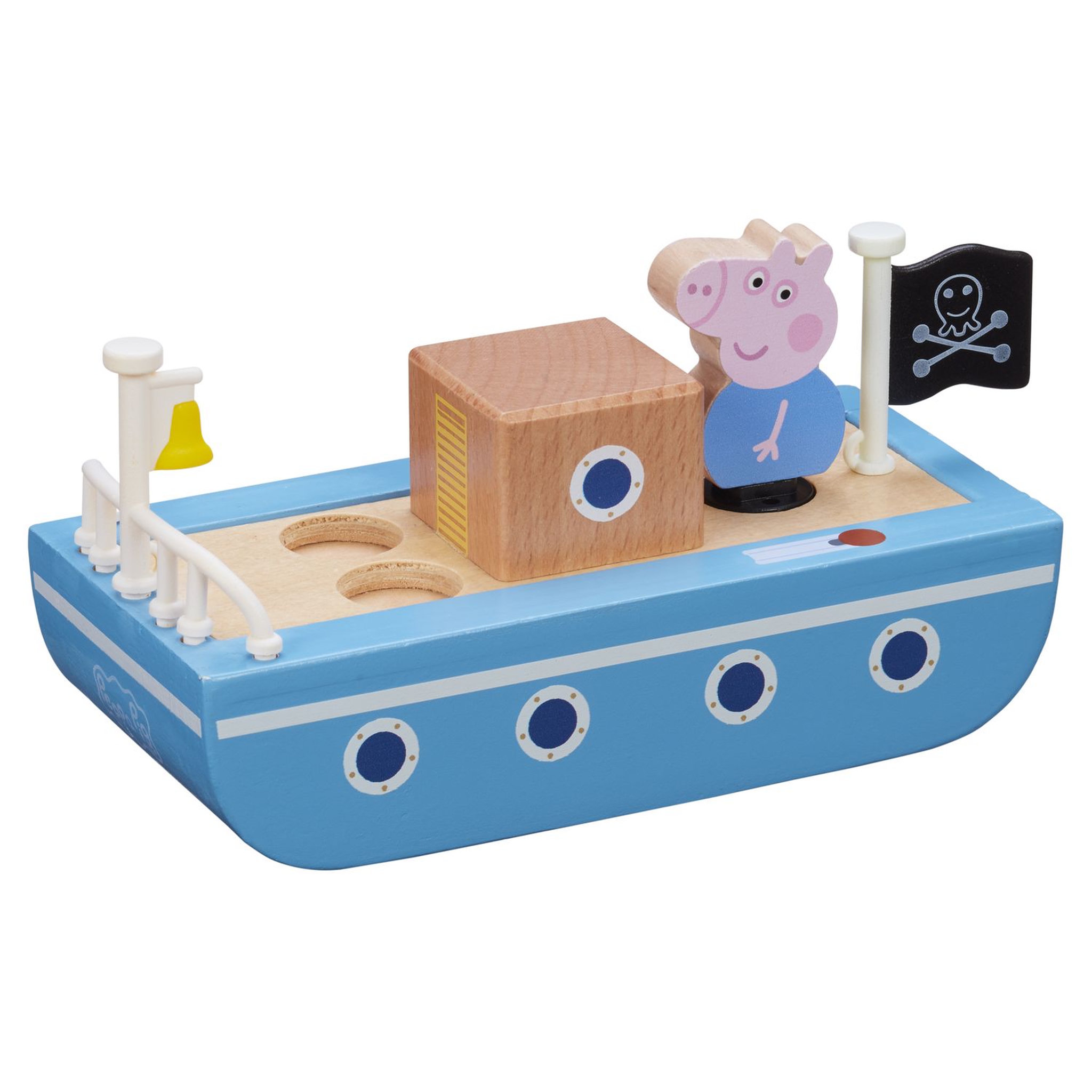 Voir la diapositive 1 : GIOCHI PREZIOSI Peppa Pig Bateau en bois avec 1 personnage