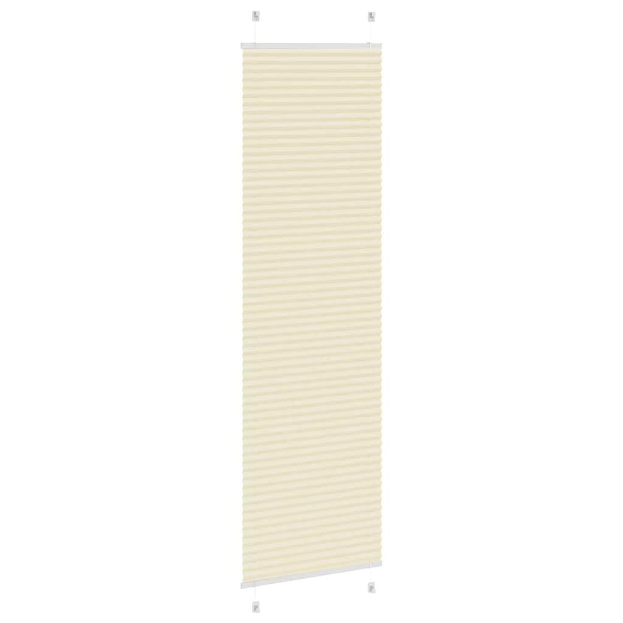 Voir la diapositive 4 : VIDAXL Store plisse creme 60x200 cm largeur du tissu 59,4 cm polyester