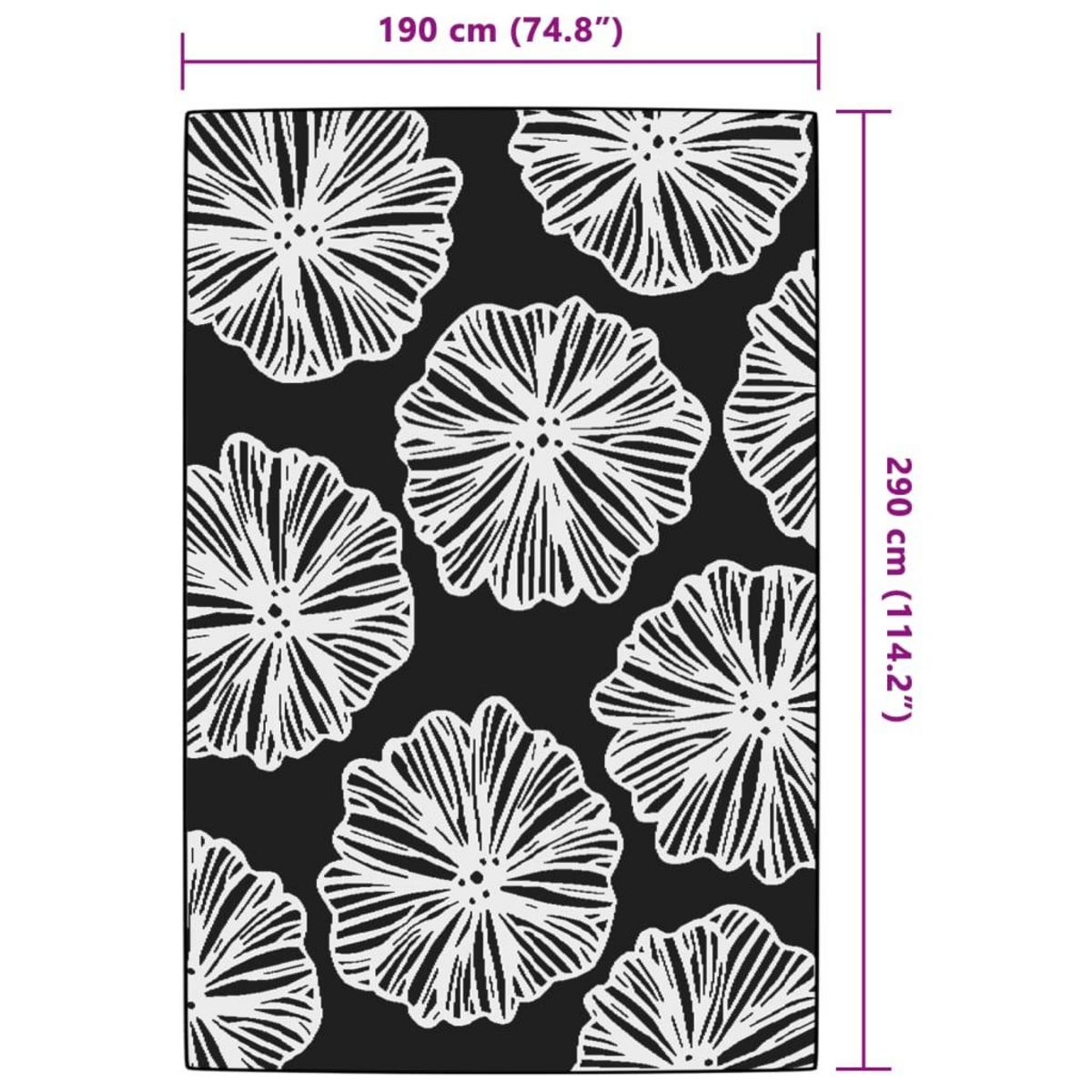 VIDAXL Tapis d'exterieur ARAKIL vert 190 x 290 cm PP