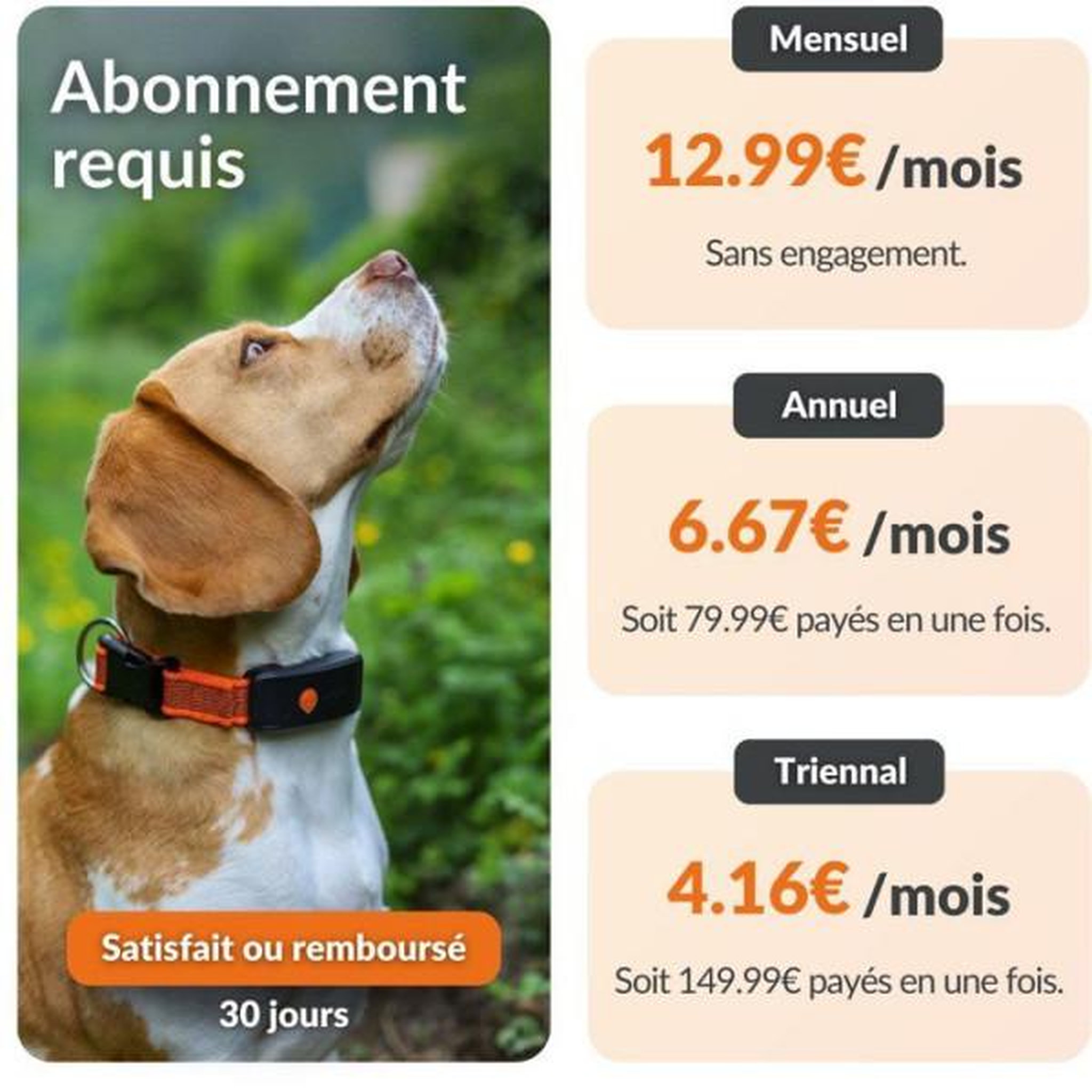 Voir la diapositive 6 : WEENECT Traceur gps pour chien sans collier - weenect - chien xt - antenne xl - etanche - fonctionne avec abonnement
