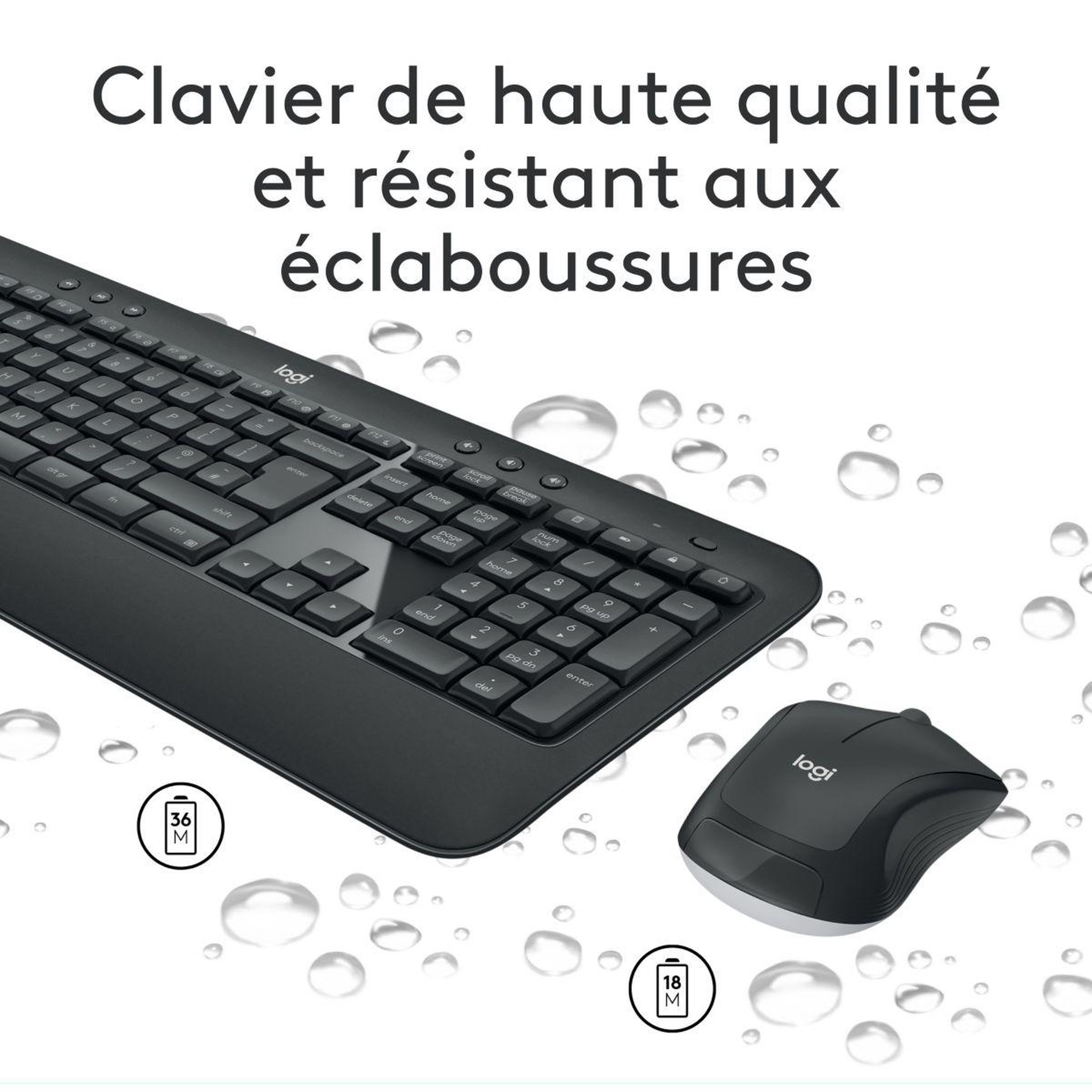 Voir la diapositive 4 : Logitech Clavier + Souris MK540 Advanced