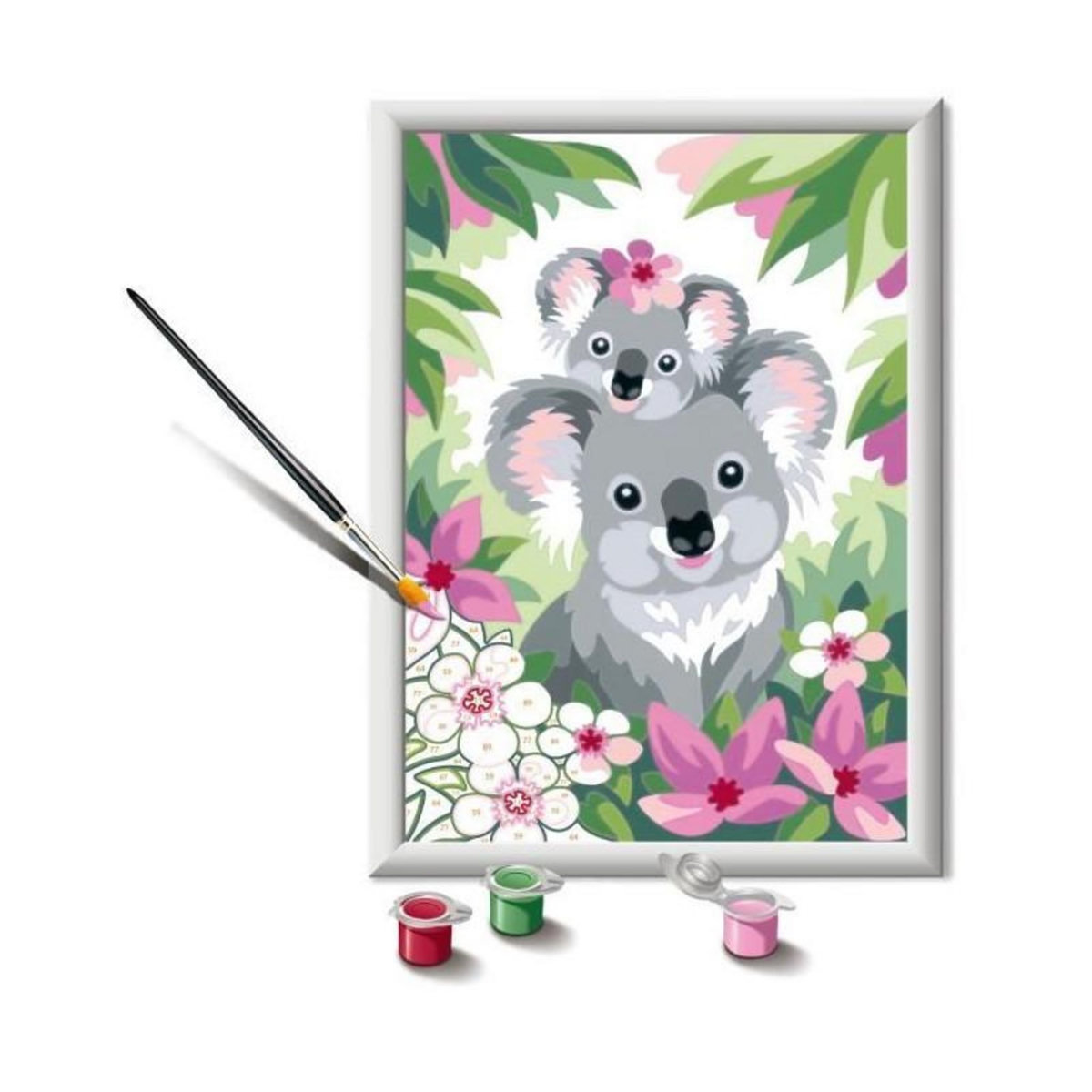 RAVENSBURGER CreArt Kids 18x24cm Maman koala et son bébé, Kit de peinture par numéros Numéro d'Art, Des 9 ans, 25833, Ravensburger