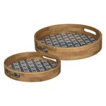 ATMOSPHERA Lot de 2 Plateaux Déco  Alicante  34cm Multicolore
