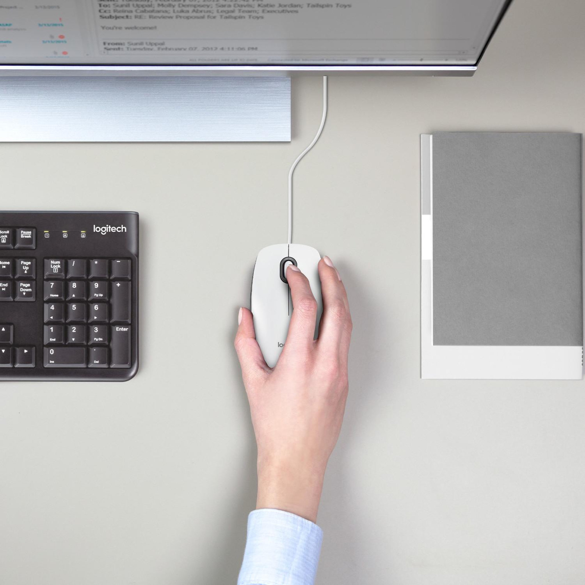 Voir la diapositive 3 : Logitech Logitech m100 souris ambidextre usb type-a optique 1000 dpi
