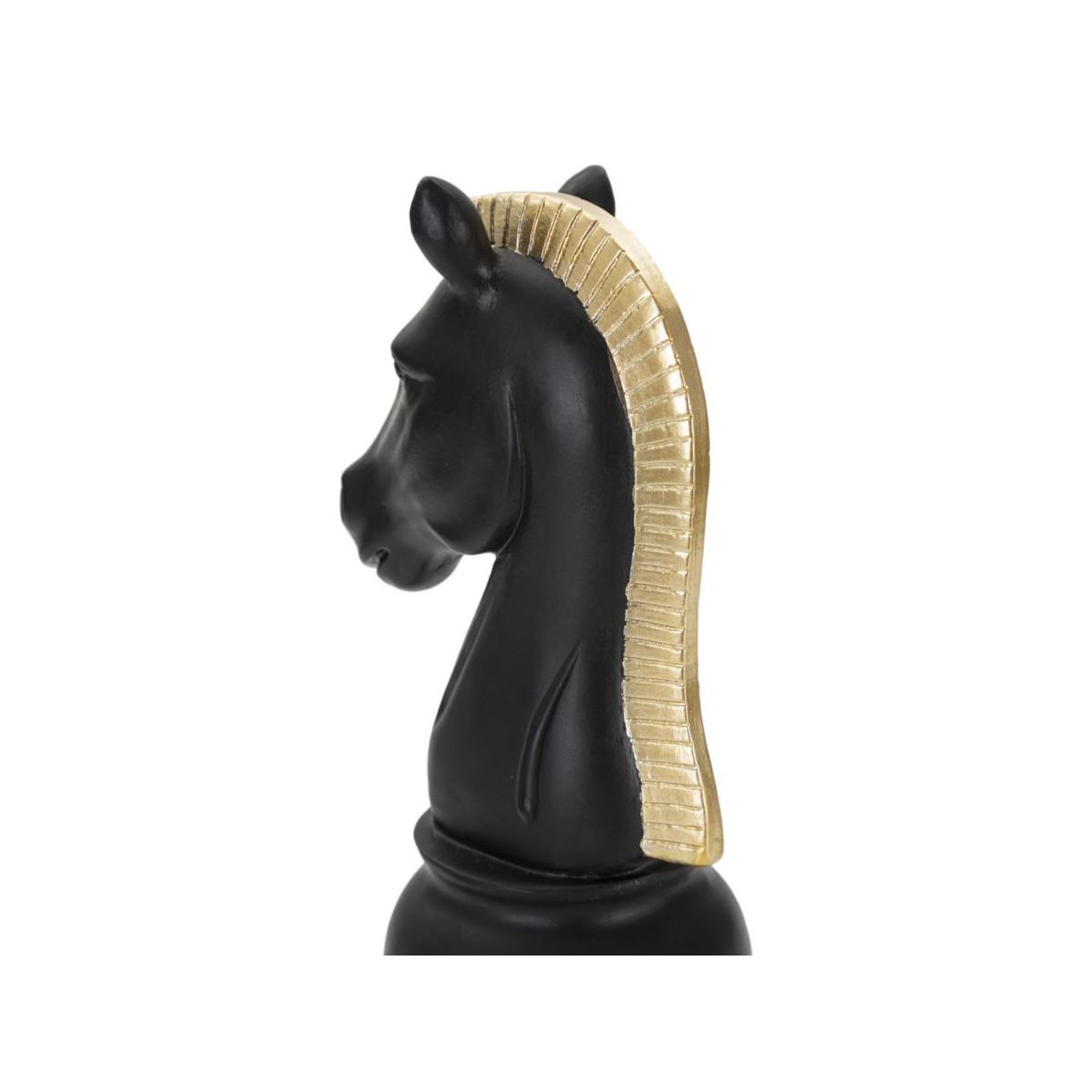 Voir la diapositive 4 : Paris Prix Pièce d'échec en résine  cavalier  19cm noir
