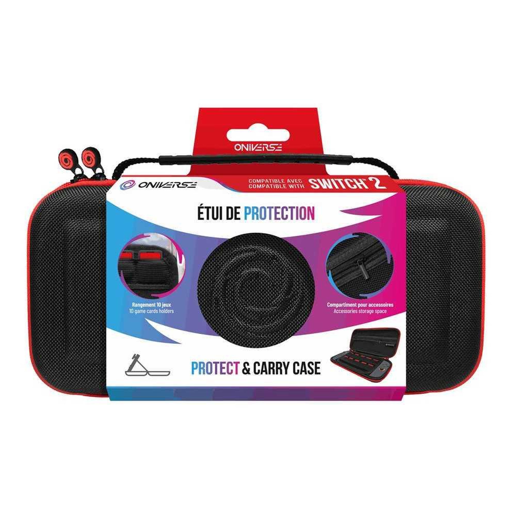 ONIVERSE Oniverse étui de protection noir semi-rigide pour nintendo switch 2