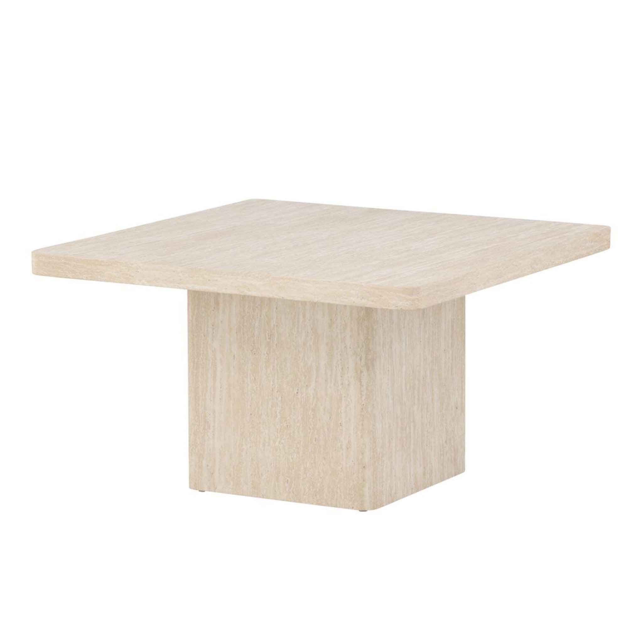 Paris Prix Table basse effet travertin  qvart  80cm beige