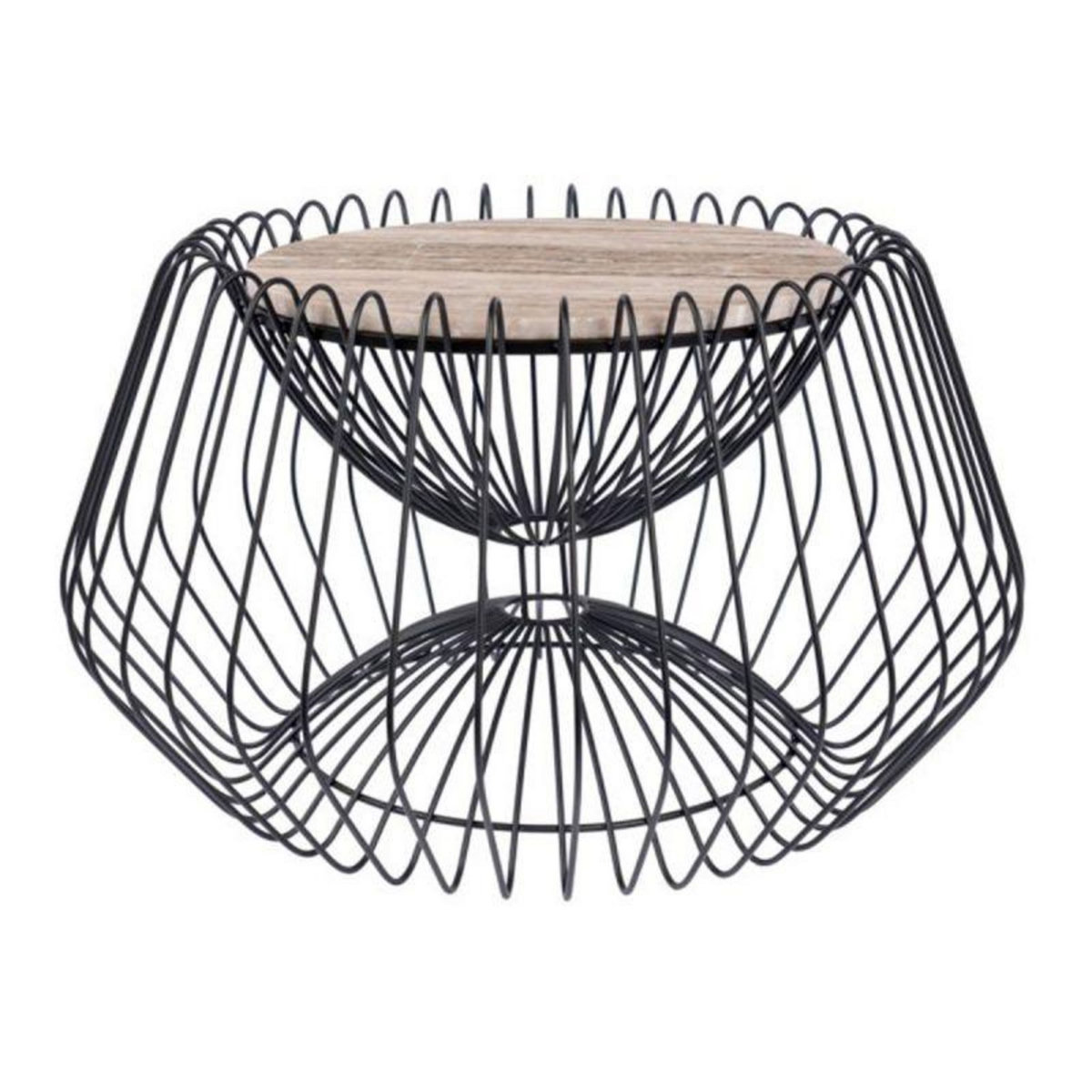 Paris Prix Table d'Appoint Design  Malibu  60cm Marron