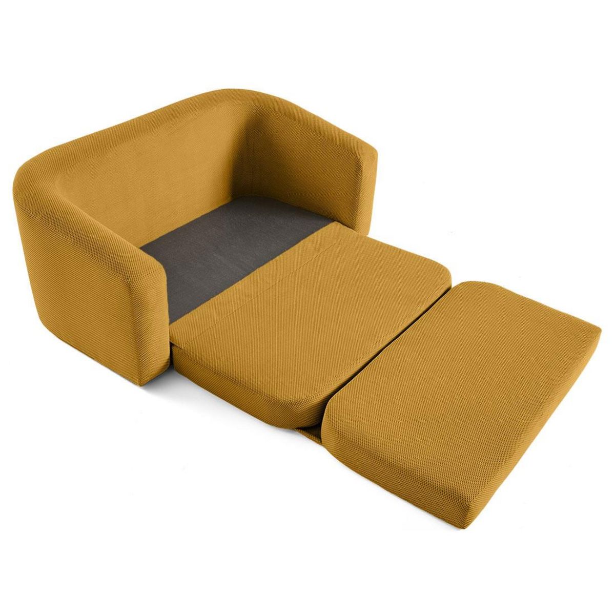 BEST MOBILIER Nuvia - canapé convertible déplimousse 2 places en velours texturé