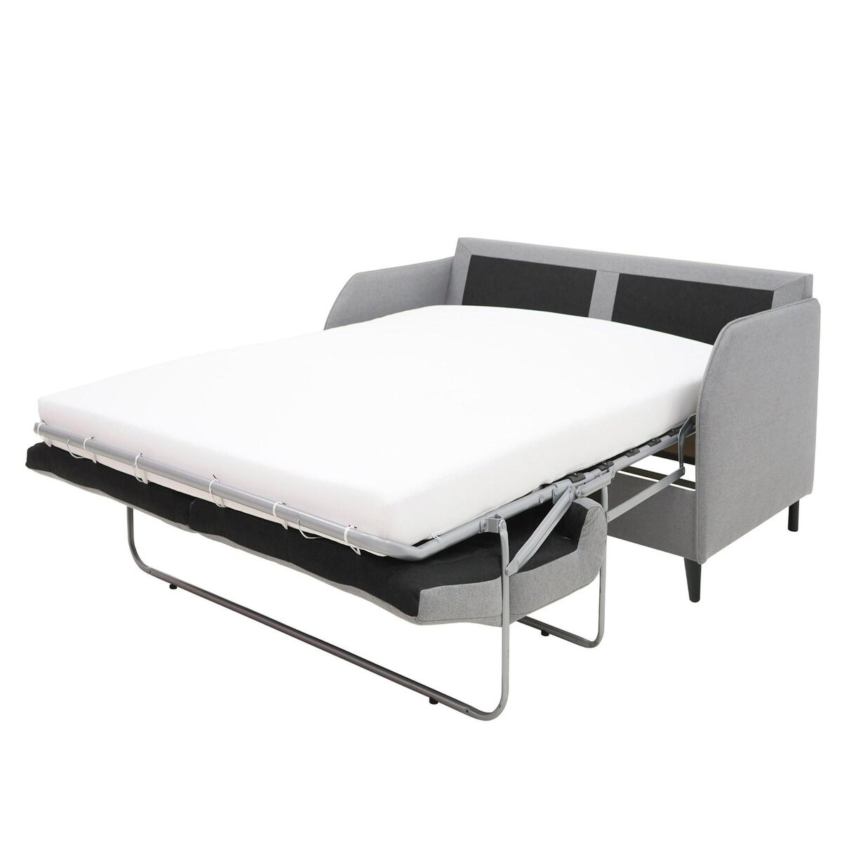 BEST MOBILIER Cosmos - canapé 3 places convertible express couchage quotidien 140 cm matelas 11 cm en tissu