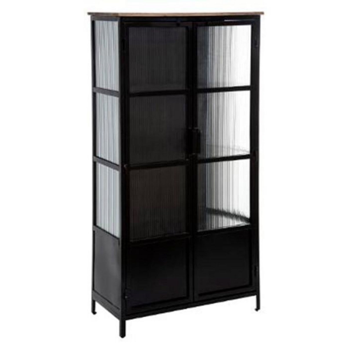 ATMOSPHERA Vitrine 2 Portes Design  Tibo  160cm Noir