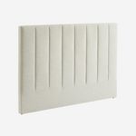 SWEEEK Tête de lit pour lit double 140cm revêtement tissu - Cole 150cm - plusieurs coloris. Coloris disponibles : Gris, Marron, Beige