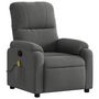 Voir la diapositive 4 : VIDAXL Fauteuil inclinable de massage gris fonce tissu microfibre