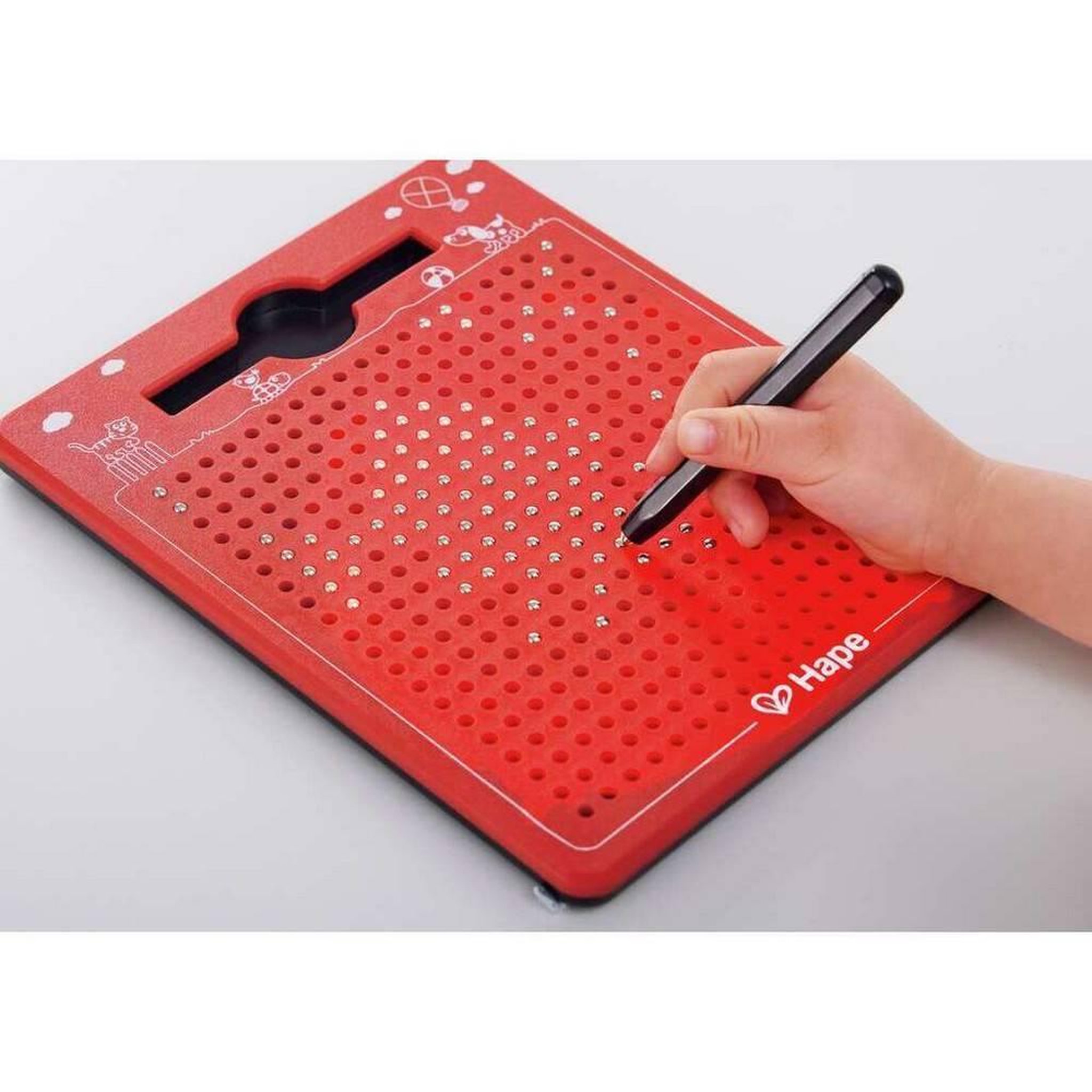 Voir la diapositive 3 : Hape Ardoise a dessin magnetique Rouge