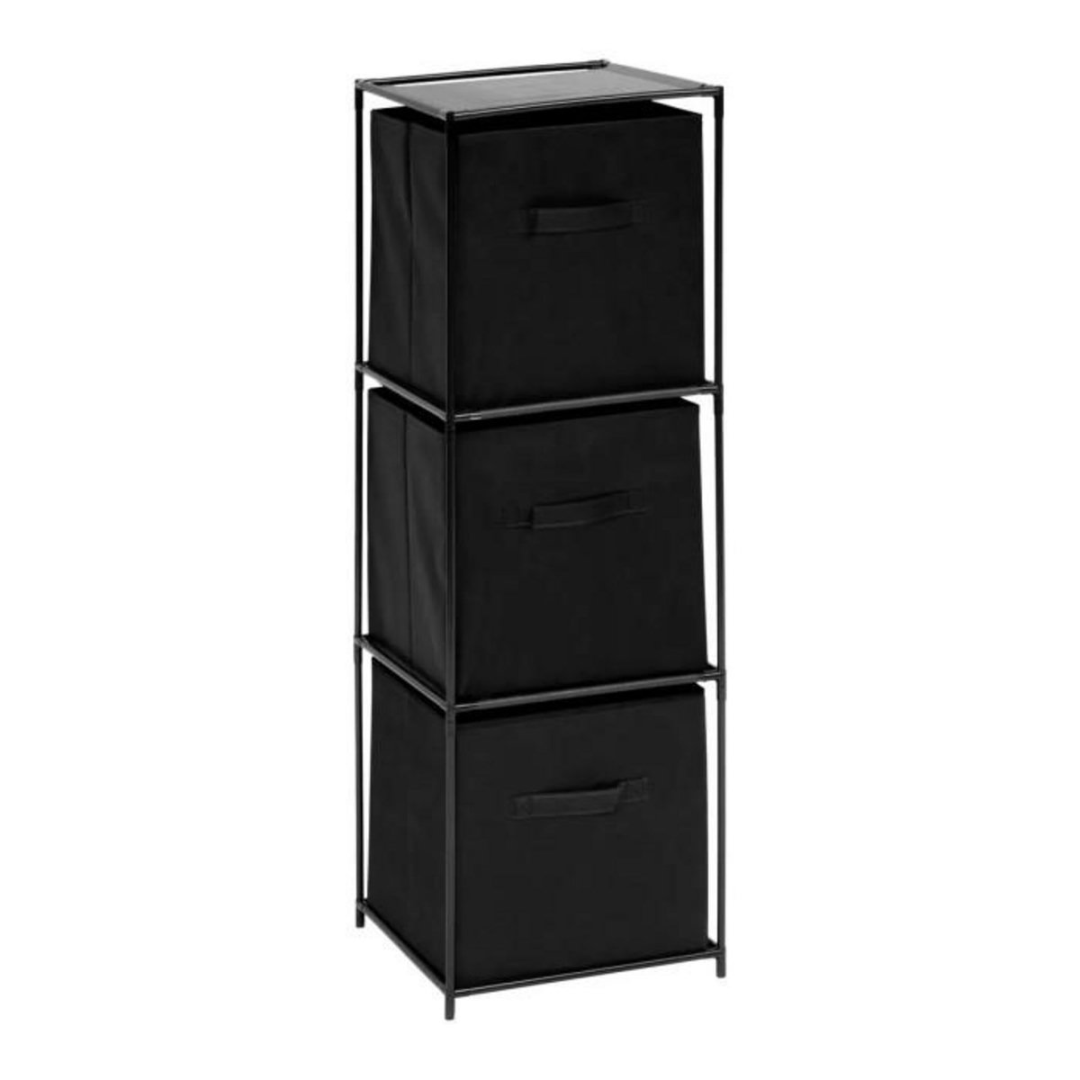 FIVE Étagère 3 Boites de Rangement  Mix'n Modul  99cm Noir